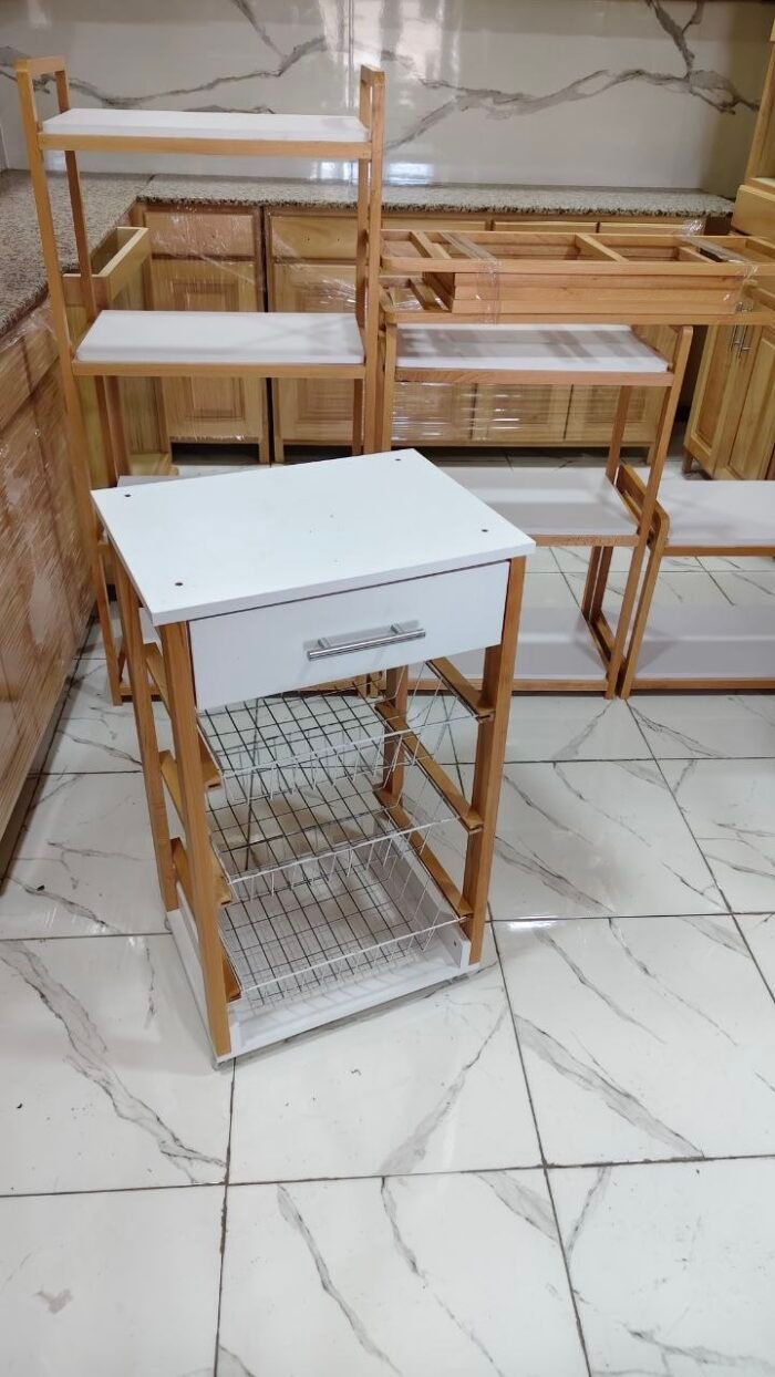 Chariot de légumes en bois hêtre سلة الخضروات بالخشب الزان - Image 1